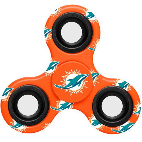 NFL NFL Miami Dolphins Logo 3 Way Fidget Spinner 3E13 - Click Image to Close